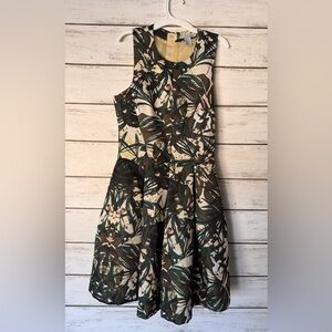 H&M Green Floral Midi Dress